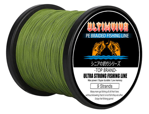 wholesale 9 carrier braided fishing line bulk sales green